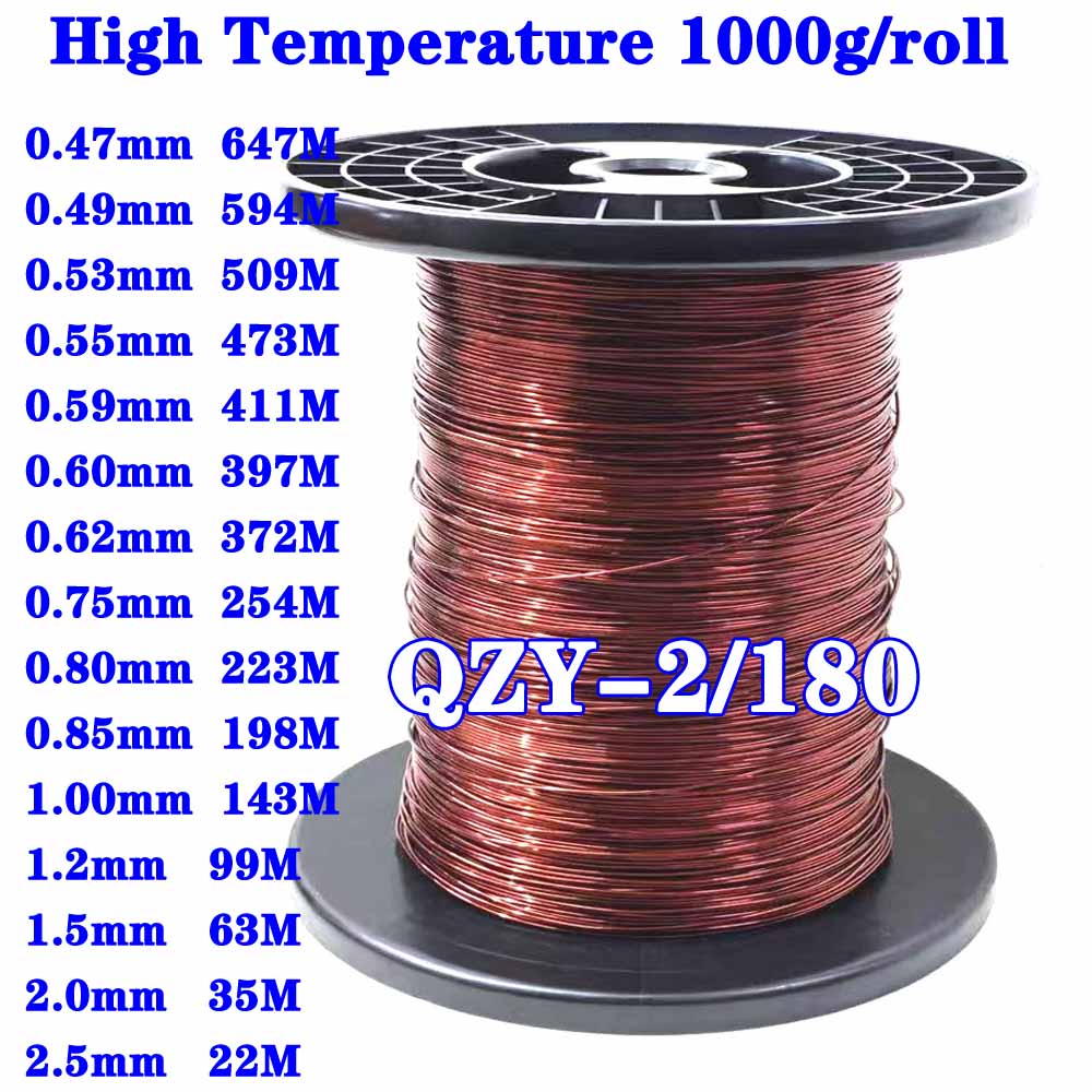 Copper Wire Roll - Fil émaillé QZY-2/180 de 1 kg/rouleau,