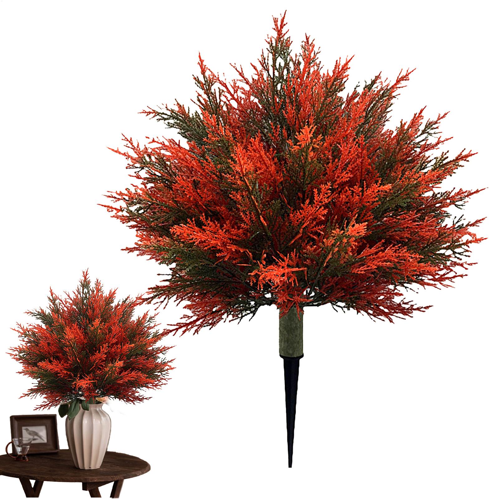 Bonsai Garden Backyard - Plantes artificielles d'extérieur avec piquets, faux