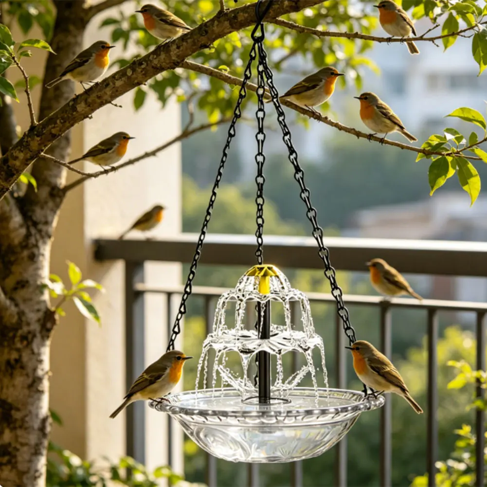 Bain d'oiseaux solaire suspend - Bonsai Garden Backyard avis et prix